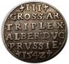 mini: Trojak 1542 Albrecht Hohenzollern Księstwo Pruskie Królewiec (2)