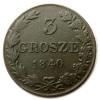mini: 3 grosze 1840 Mikołaj I Romanow byłe Królestwo Polskie Warszawa (1)