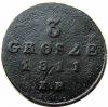 mini: 3 grosze 1811 Fryderyk August Księstwo Warszawskie Warszawa (1)