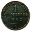 mini: 4 fenigi 1863 Wilhelm I Hohenzollern Prusy Berlin (1)