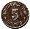 mini: 5 fenigów 1918 Wodzisław Śląski / Loslau (1)