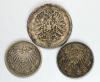mini: Zestaw 3 monet 1 marka 1875 D, 1/2 marki 1905 A, 1/2 marki 1906 D Niemcy (2)