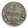 mini: 5 groszy 1840 Mikołaj I Romanow byłe Królestwo Polskie Warszawa (1)
