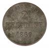mini: 2 fenigi 1869 Jerzy II Niemcy Saksonia Meiningen (2)