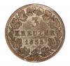 mini: 3 krajcary 1855 Maksymilian II Bawarski Niemcy Bawaria (2)