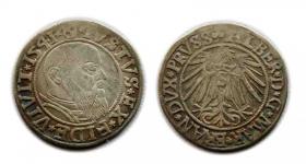 Obrazek dla: Grosz pruski 1541 Albrecht Hohenzollern Księstwo Pruskie