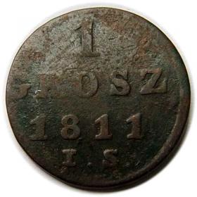 Obrazek dla: 1 grosz 1811 Księstwo Warszawskie