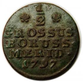 Obrazek 2 dla: Półgrosz 1797 Fryderyk Wilhelm II Prusy Południowe