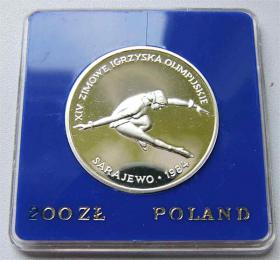 Obrazek dla: 200 złotych 1984 XIV Zimowe Igrzyska Olimpijskie Sarajewo