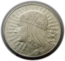 Obrazek dla: 10 złotych 1932 Głowa Kobiety Londyn
