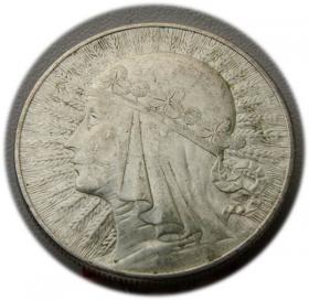 Obrazek dla: 10 złotych 1933 Głowa Kobiety Warszawa