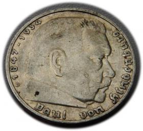 Obrazek dla: 5 marek 1936 Paul von Hindenburg / swastyka Berlin