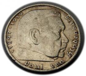Obrazek dla: 5 marek 1939 Paul von Hindenburg / swastyka Stuttgart