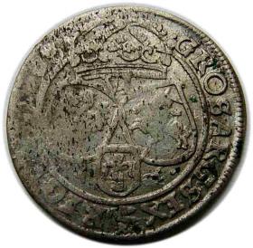Obrazek 2 dla: Szóstak 1663 Jan Kazimierz Kraków