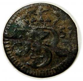 Obrazek 2 dla: Szeląg 1757 August III Sas Gdańsk