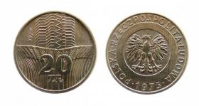 Obrazek dla: 20 złotych 1973 Wieżowiec i Kłosy
