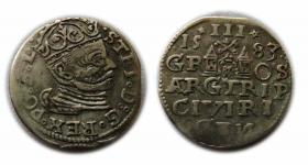 Obrazek dla: Trojak 1583 Stefan Batory Ryga