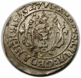 Obrazek 2 dla: Grosz 1627 Zygmunt III Waza Gdańsk