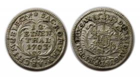 Obrazek dla: 1/12 talara 1703 August II Mocny Sas Drezno