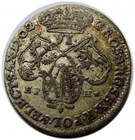 Obrazek 2 dla: Szóstak 1702 August II Mocny Sas Lipsk