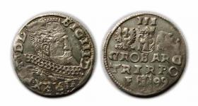 Obrazek dla: Trojak 1599 Zygmunt III Waza Wschowa