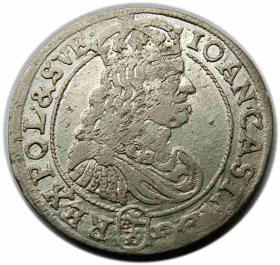 Obrazek dla: Szóstak 1667 Jan Kazimierz Bydgoszcz