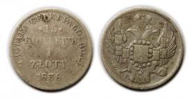 Obrazek dla: 15 kopiejek / 1 złoty 1838 byłe Królestwo Polskie Warszawa