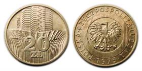 Obrazek dla: 20 złotych 1973 Wieżowiec i Kłosy