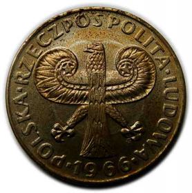 Obrazek 2 dla: 10 złotych 1966 Kolumna Zygmunta PRL