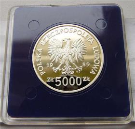 Obrazek 2 dla: 5000 złotych 1989 Władysław II Jagiełło