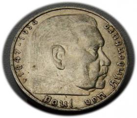 Obrazek dla: 5 marek 1935 Paul von Hindenburg / orzeł pruski Stuttgart