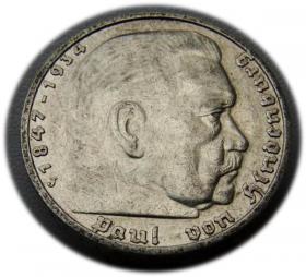 Obrazek dla: 5 marek 1935 J Paul von Hindenburg / orzeł pruski Hamburg