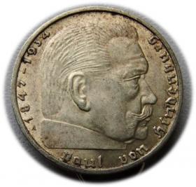 Obrazek dla: 2 marki 1937 Paul von Hindenburg /swastyka Berlin 