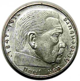 Obrazek dla: 2 marki 1939 A Paul von Hindenburg Berlin
