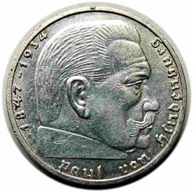 Obrazek dla: 2 marki 1939 A Paul von Hindenburg Berlin