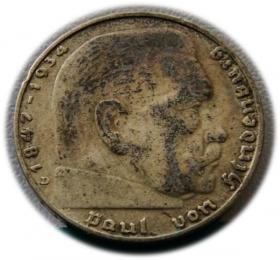 Obrazek dla: 2 marki 1939 Paul von Hindenburg / swastyka Monachium