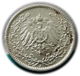 Obrazek 2 dla: 1/2 marki 1913 A Berlin