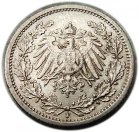 Obrazek 2 dla: 1/2 marki 1913 Stuttgart