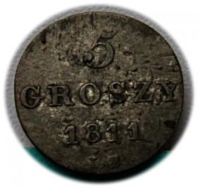 Obrazek dla: 5 groszy 1811 Fryderyk August Księstwo Warszawskie