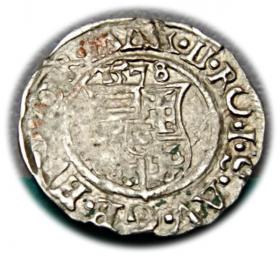 Obrazek 2 dla: Denar 1578 Maksymilian II Habsburg Węgry