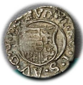Obrazek 2 dla: Denar 1580 Rudolf II Habsburg Węgry
