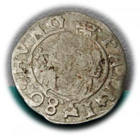 Obrazek dla: Denar 1580 Rudolf II Habsburg Węgry