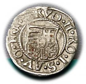 Obrazek 2 dla: Denar 1580 Rudolf II Habsburg Węgry