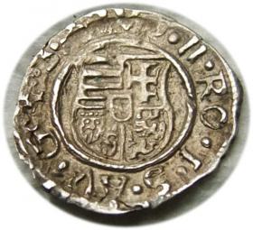 Obrazek 2 dla: Denar 1581 Rudolf II Habsburg Węgry