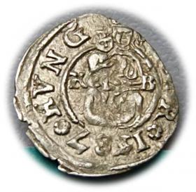 Obrazek dla: Denar 1582 Rudolf II Habsburg Węgry