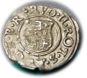 Obrazek 2 dla: Denar 1582 Rudolf II Habsburg Węgry