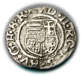 Obrazek 2 dla: Denar 1584 Rudolf II Habsburg Węgry