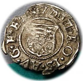 Obrazek 2 dla: Denar 1586 Rudolf II Habsburg Węgry