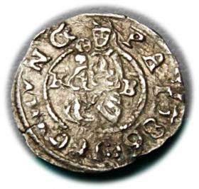 Obrazek dla: Denar 1586 Rudolf II Habsburg Węgry