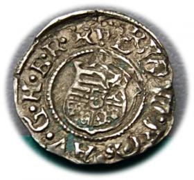Obrazek 2 dla: Denar 1586 Rudolf II Habsburg Węgry